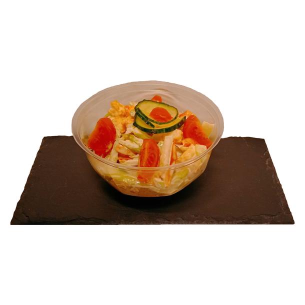 Салат овощной с креветками