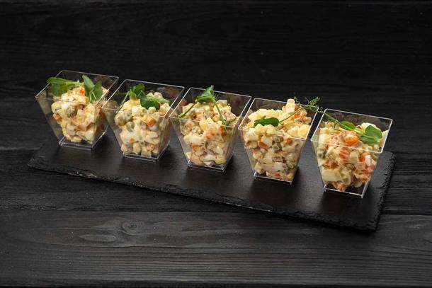 Оливье с ветчиной (фуршет) Оливье с ветчиной (фуршет)