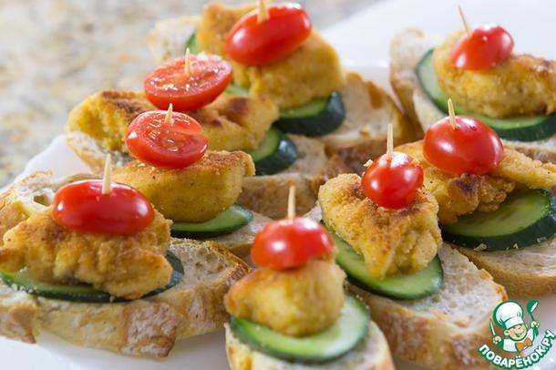 Тапас с мясным деликатесом и огурцом св Тапас с мясным деликатесом и огурцом св