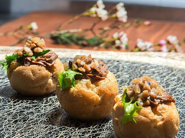 Профитроли с грибами и сыром Профитроли с грибами и сыром