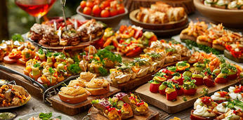 Доставка блюд и напитков на 45 персон